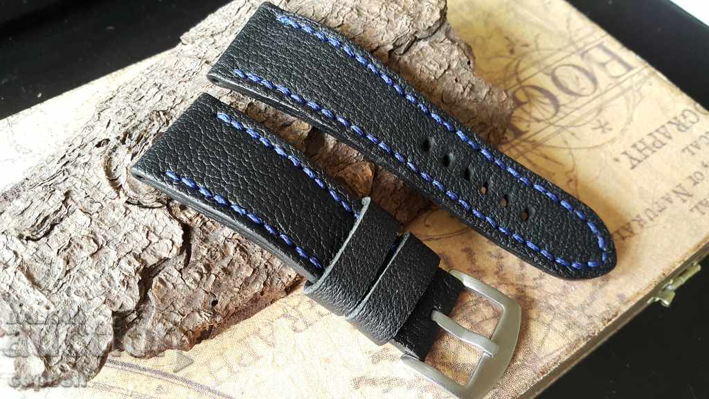 Leather watch strap 26mm Genuine leather by hand 744 with price 40.00 BGN | € 20.45 Leather watch strap 26mm Genuine leather by hand 744 with price 40.00 BGN | € 20.45
