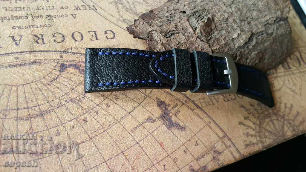 Auction Leather watch strap 26mm Genuine leather by hand 744 Auction Leather watch strap 26mm Genuine leather by hand 744