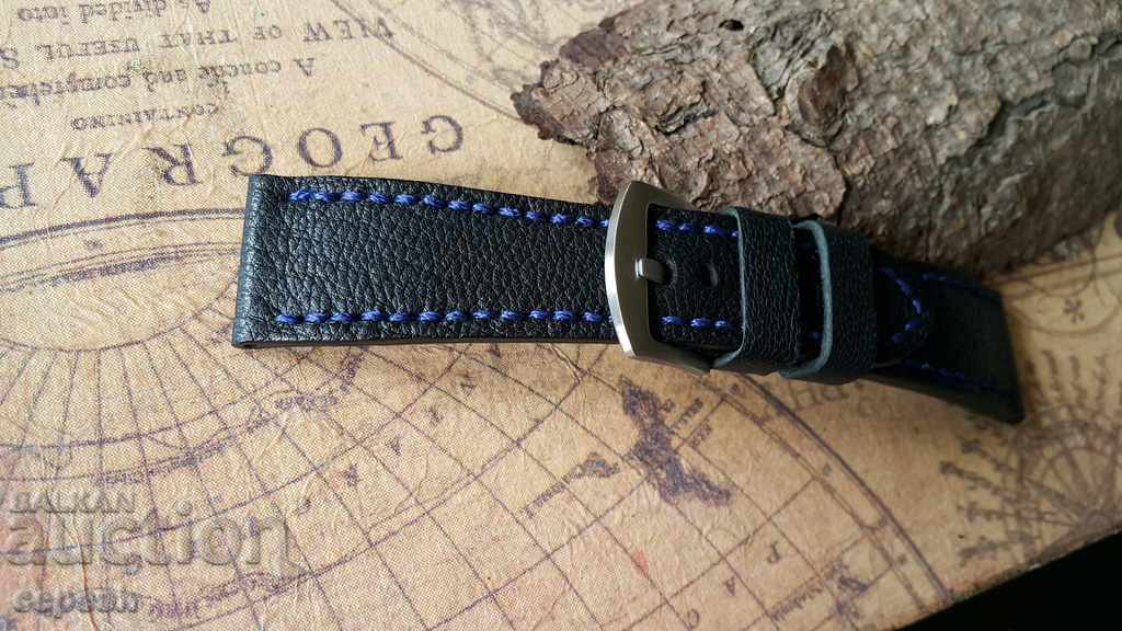 Delivery of Leather watch strap 26mm Genuine leather by hand 744 Delivery of Leather watch strap 26mm Genuine leather by hand 744