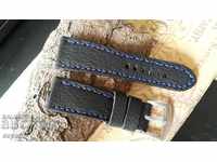 Leather watch strap 26mm Genuine leather by hand 744