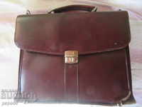 OLD LEATHER BAG OF A RUSSIAN DIPLOMAT - USSR