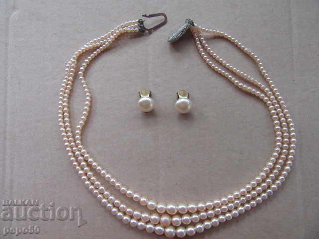 PEARL JEWELERY - NECKLACE AND EARRINGS - BEFORE 1944