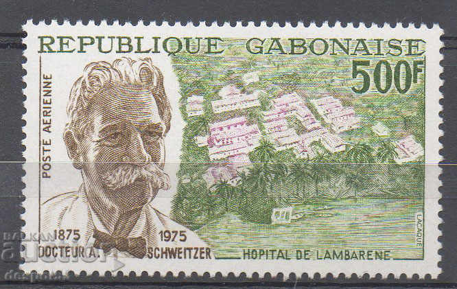 1975. Gabon. 100 de ani de la nașterea doctorului Albert Schweizer.