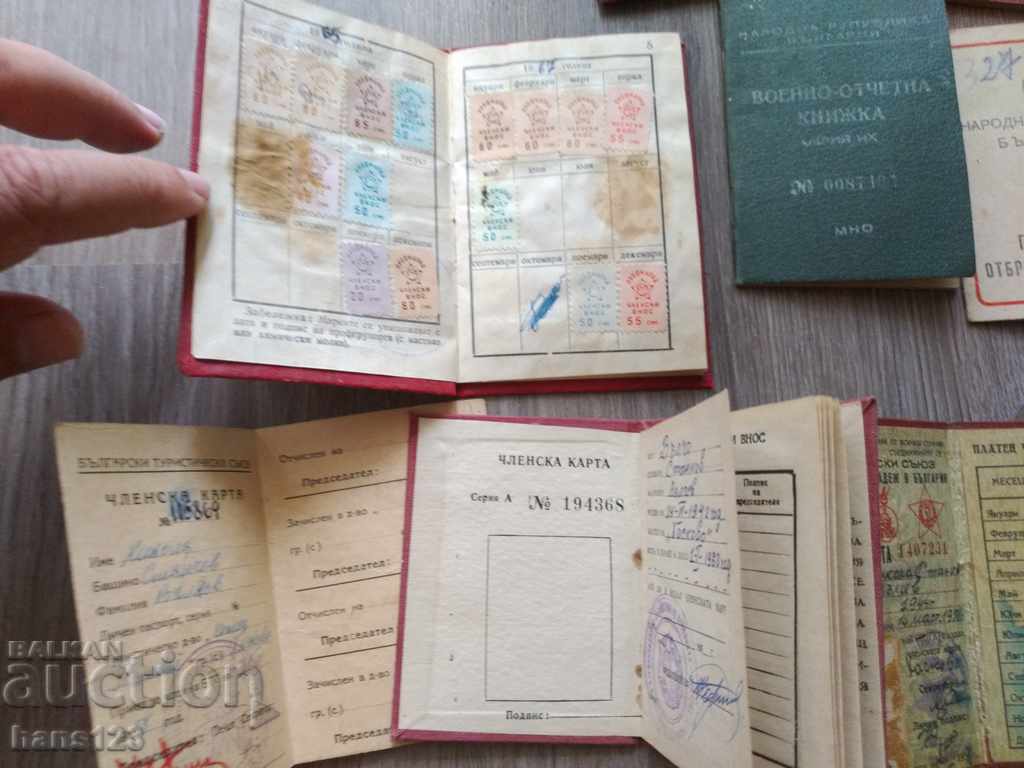 Delivery of Savings, military, membership and other communist booklets Delivery of Savings, military, membership and other communist booklets