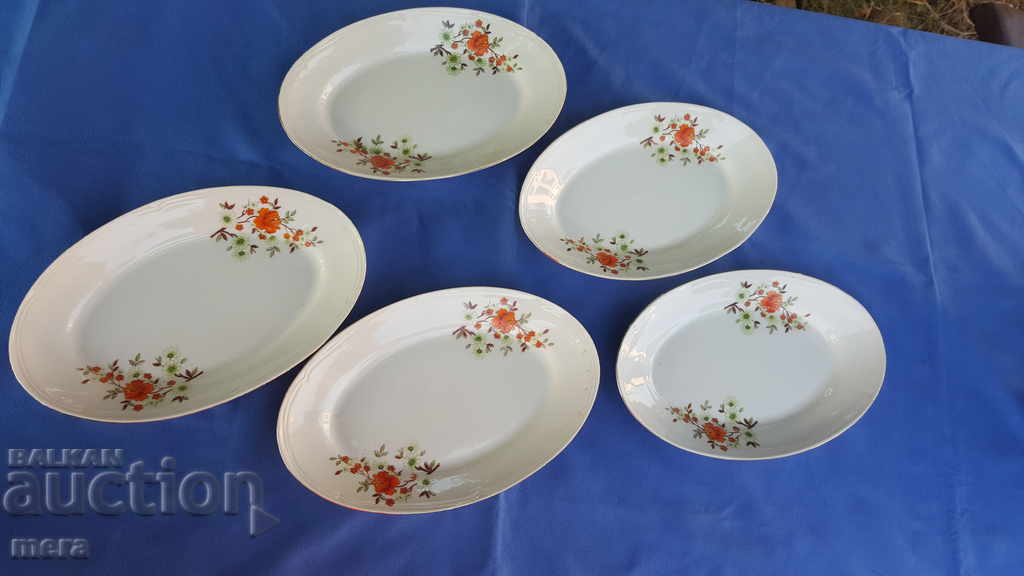 Porcelain elliptical plates-Razgrad
