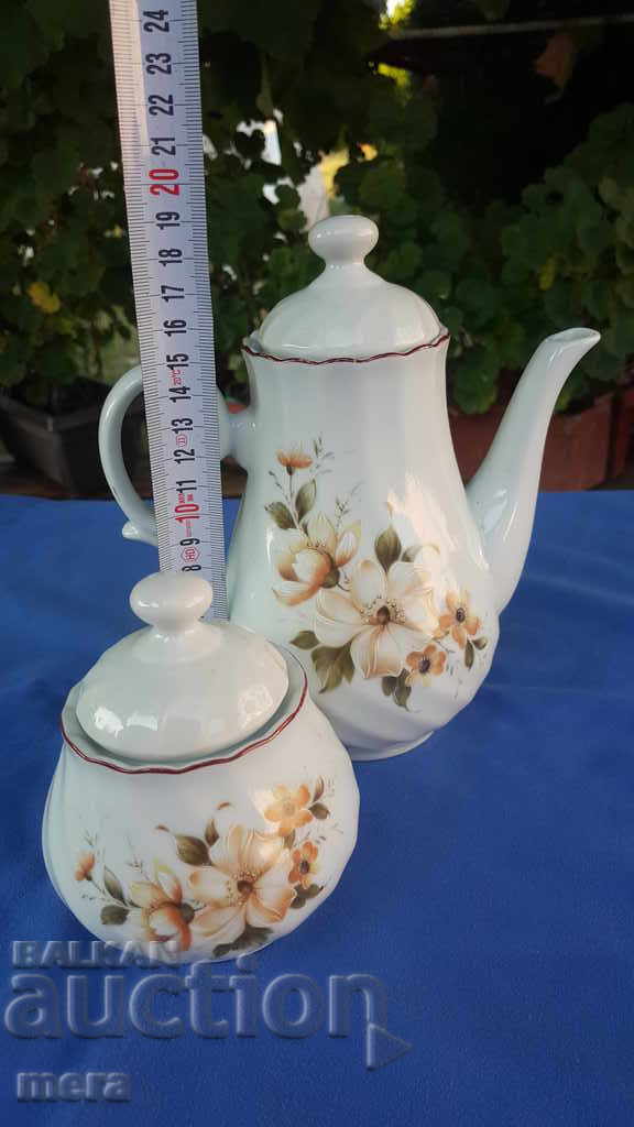 Porcelain jug and sugar bowl - "Kitka" Novi Pazar - 6 Porcelain jug and sugar bowl - "Kitka" Novi Pazar - 6