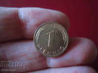 1980 1 pfennig GERMANY letter - F -