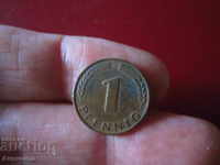 1950 1 pfennig GERMANY letter - D -