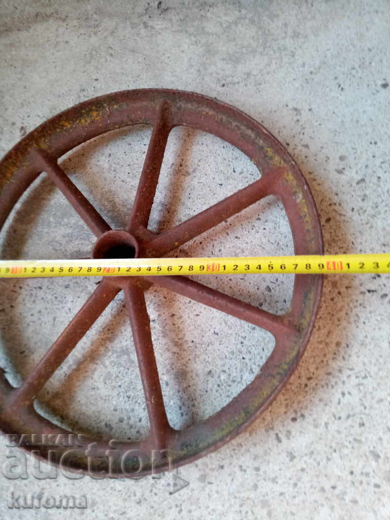 Old solid iron wheel with price 34.99 BGN | € 17.89 Old solid iron wheel with price 34.99 BGN | € 17.89