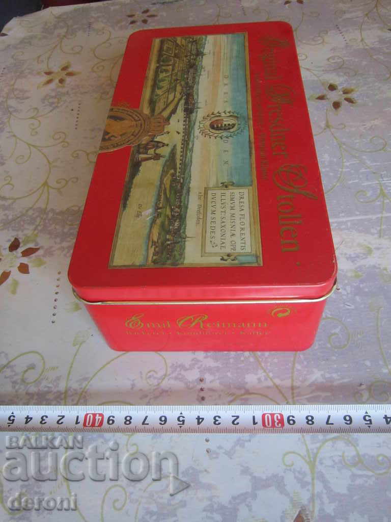 Λιθογραφικό μεγάλο κουτί από κασσίτερο με τιμή 15.00 BGN | € 7.67 Λιθογραφικό μεγάλο κουτί από κασσίτερο με τιμή 15.00 BGN | € 7.67