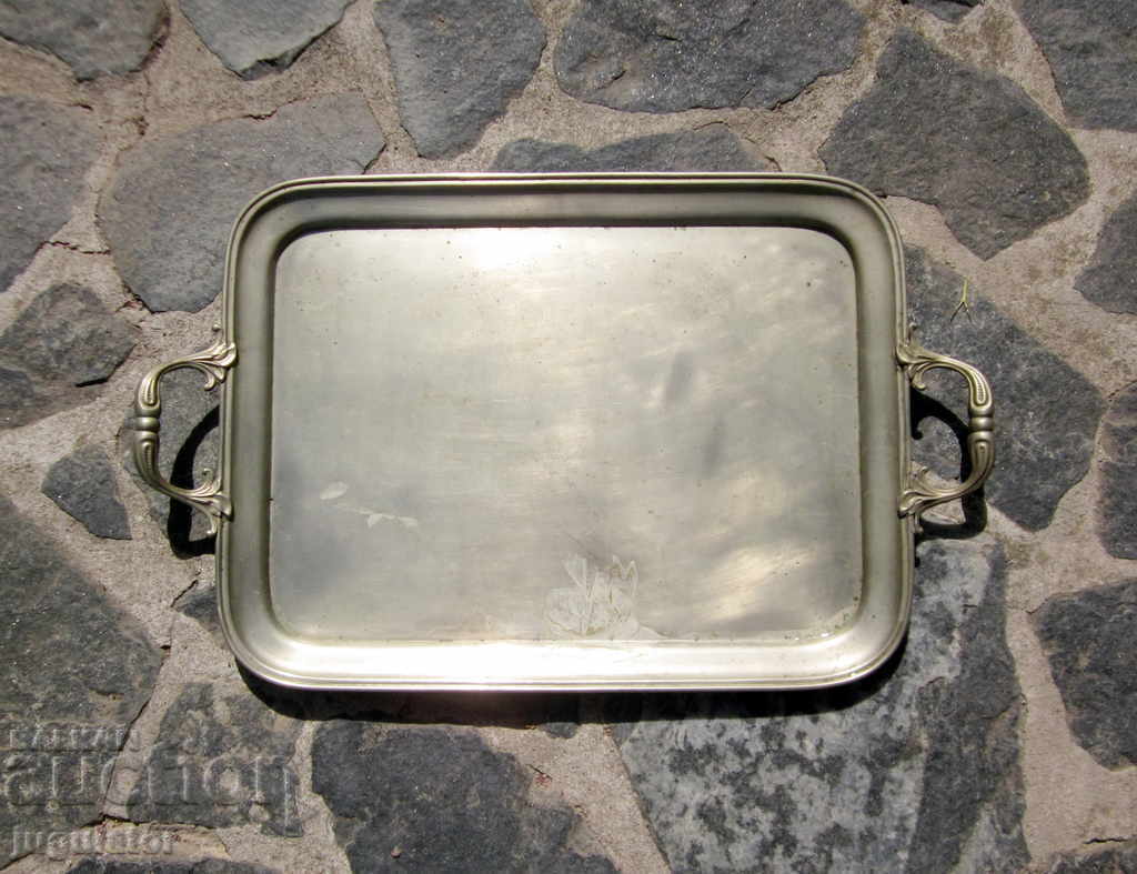 large huge antique tray with markings