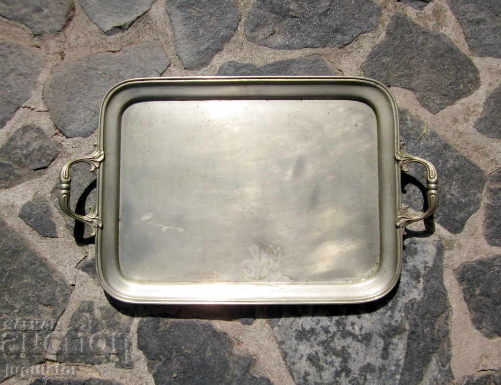 large huge antique marked tray