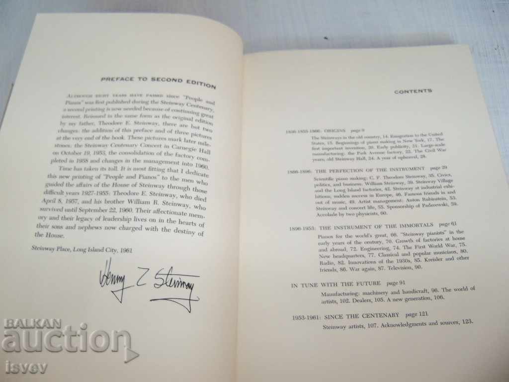 Delivery of Luxury edition "Reople and pianos" by Theodore Steinway 1961 Delivery of Luxury edition "Reople and pianos" by Theodore Steinway 1961