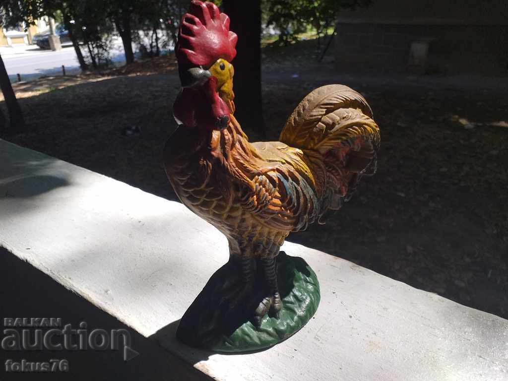 Uniquely beautiful old cast iron rooster color enameled with price 290.00 BGN | € 148.27 Uniquely beautiful old cast iron rooster color enameled with price 290.00 BGN | € 148.27