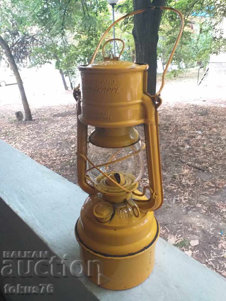 Great old German branded gas lantern