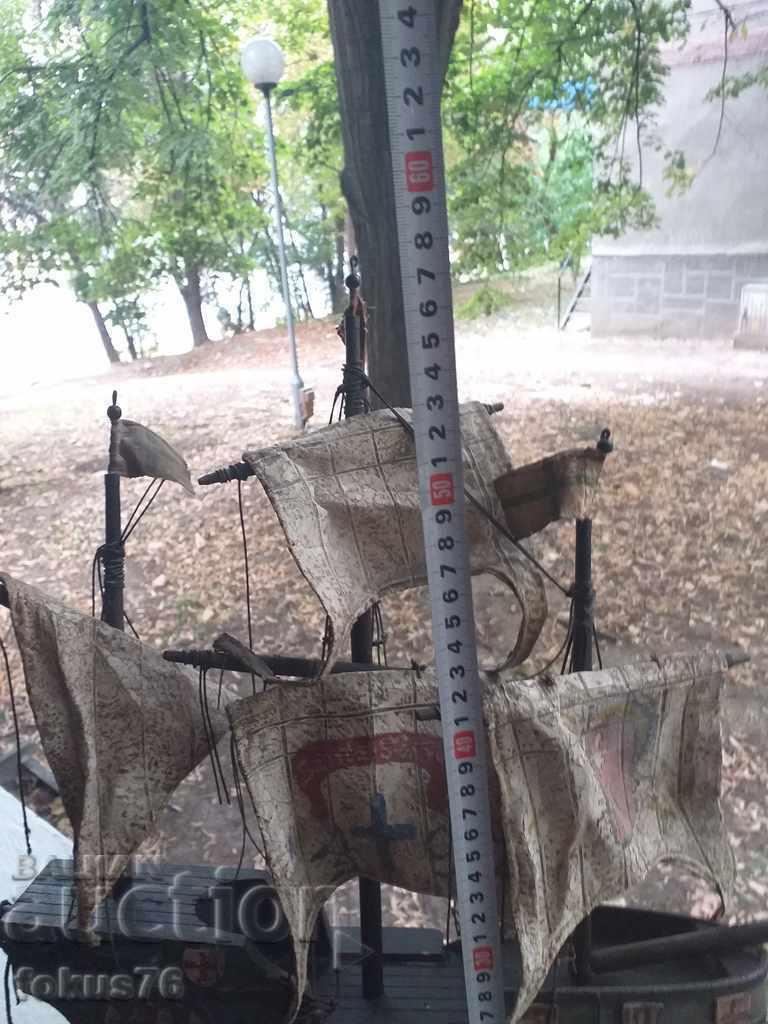 Old large wooden ship Santa Maria with leather sails - 6 Old large wooden ship Santa Maria with leather sails - 6