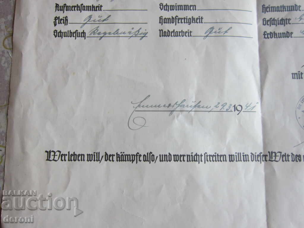 Auction German Diploma Document 3 Reich Swastika Adolf Hitler Auction German Diploma Document 3 Reich Swastika Adolf Hitler