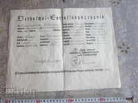 German Diploma Document 3 Reich Swastika Adolf Hitler