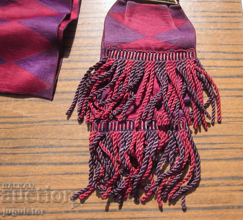 παλιό σήμα μετάλλου μασονικού τάγματος με κασκόλ - 5