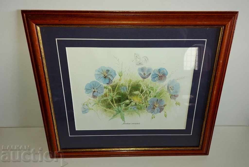 OLD PAINTING WATERCOLOR FRAME