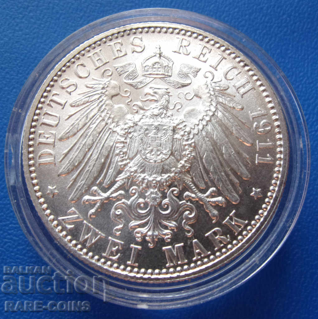 Germany Bayern 2 Mark 1911D UNC Rare Original με τιμή € 43.46 | 85.00 BGN Germany Bayern 2 Mark 1911D UNC Rare Original με τιμή € 43.46 | 85.00 BGN