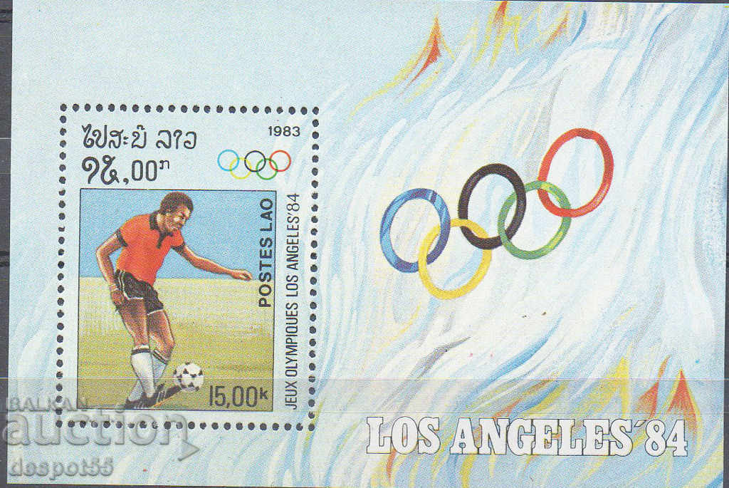 1983. Лаос. Олимпийски игри - Лос Анджелис, САЩ. Блок.