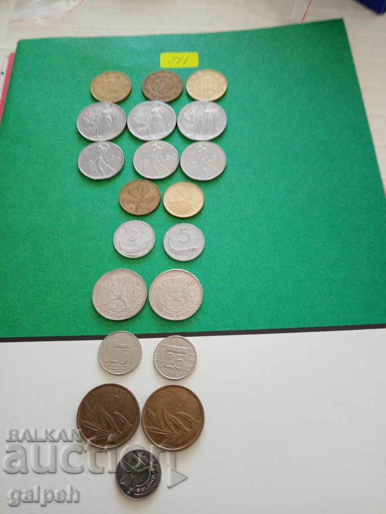 LOT OF COINS - Belgium, Italy, the Netherlands - 20 pcs. - BGN 4.5