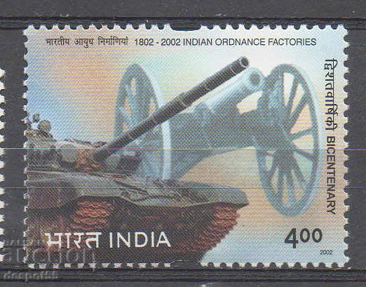 2002. Индия. Индийски оръжейни фабрики 1802-2002.