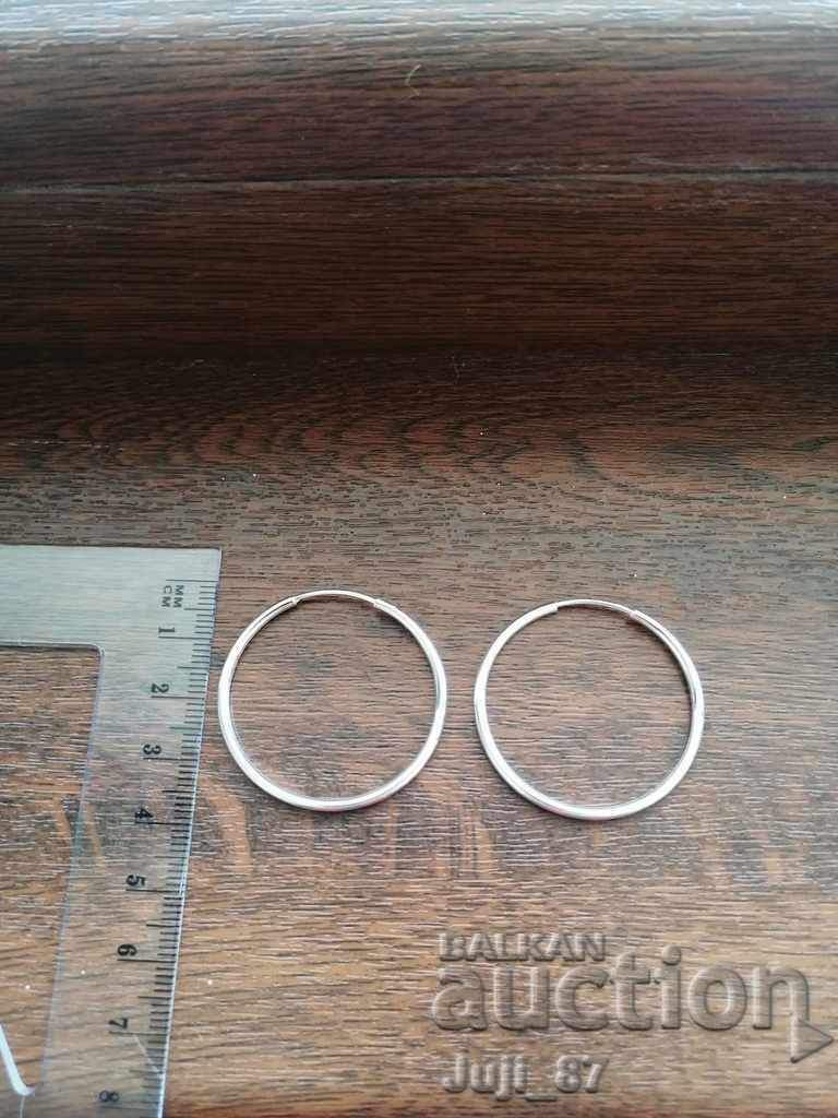 New silver earrings rings