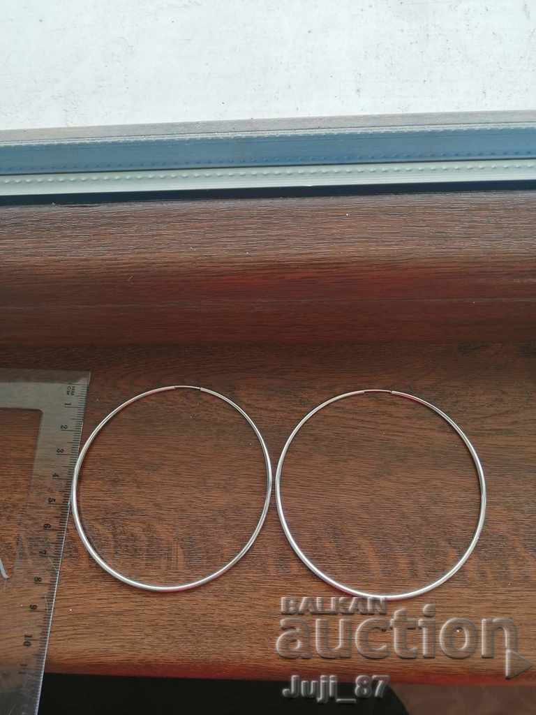 New silver earrings rings