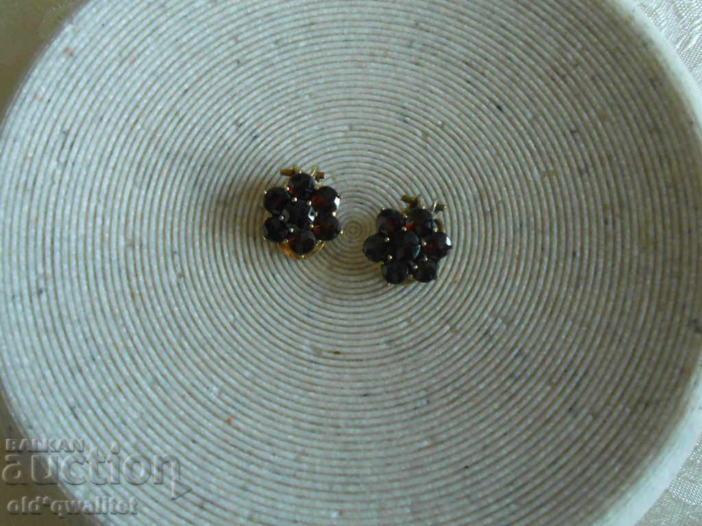 ORIGINAL OLD EARRINGS WITH NATURAL GARNET, NORM with price 207.00 BGN | € 105.84 ORIGINAL OLD EARRINGS WITH NATURAL GARNET, NORM with price 207.00 BGN | € 105.84