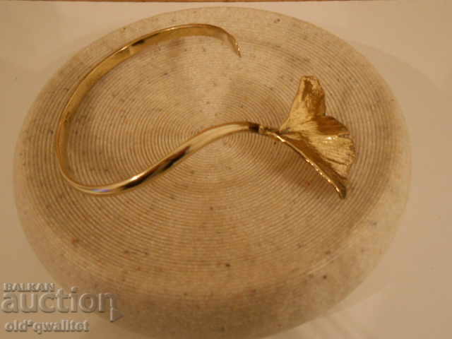 Auction BRACELET, silver with gilding, GINKO leaf motif, Silver 925 Auction BRACELET, silver with gilding, GINKO leaf motif, Silver 925