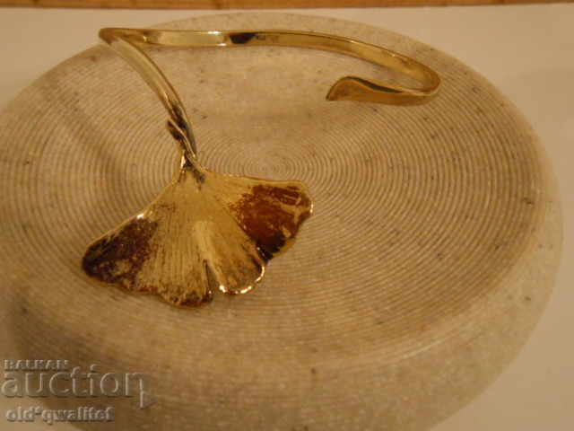 Delivery of BRACELET, silver with gilding, GINKO leaf motif, Silver 925 Delivery of BRACELET, silver with gilding, GINKO leaf motif, Silver 925