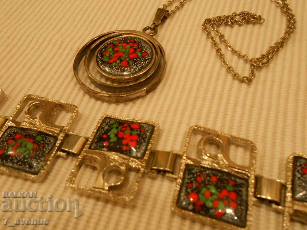 ΒΡΑΧΙΟΛΙ Χειροποίητο κολιέ από σμάλτο, VINTAGE 15/08/2021 - 5 ΒΡΑΧΙΟΛΙ Χειροποίητο κολιέ από σμάλτο, VINTAGE 15/08/2021 - 5