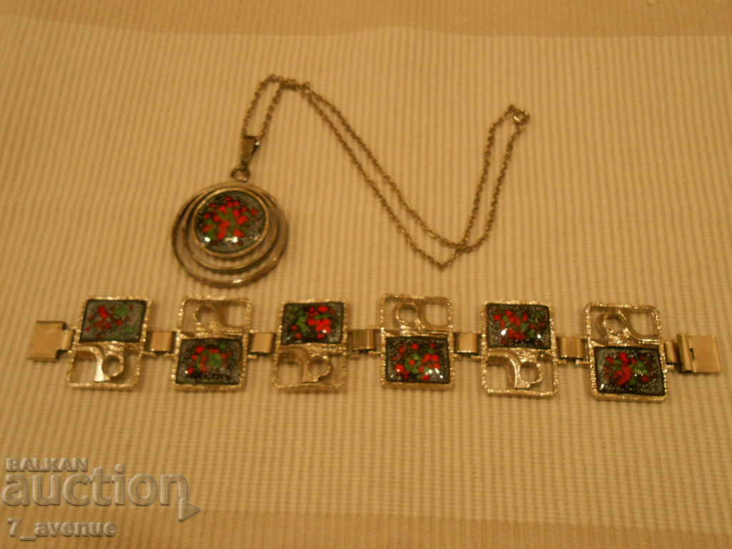 ΒΡΑΧΙΟΛΙ Χειροποίητο κολιέ από σμάλτο, VINTAGE 15/08/2021 - 6 ΒΡΑΧΙΟΛΙ Χειροποίητο κολιέ από σμάλτο, VINTAGE 15/08/2021 - 6