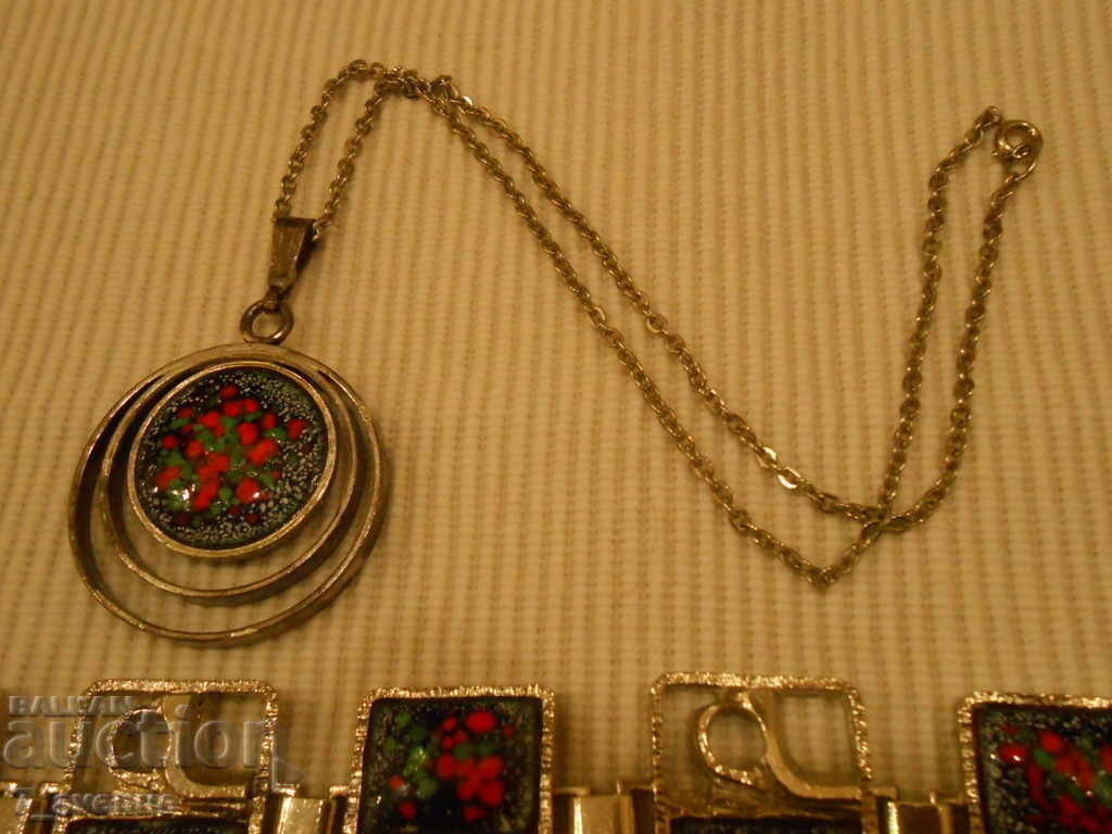 ΒΡΑΧΙΟΛΙ Χειροποίητο κολιέ από σμάλτο, VINTAGE 15/08/2021 - 7 ΒΡΑΧΙΟΛΙ Χειροποίητο κολιέ από σμάλτο, VINTAGE 15/08/2021 - 7