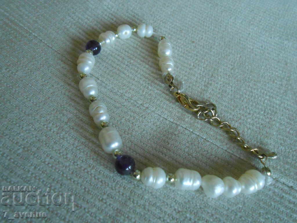 PEARL BRACELET, with Amethyst 15.08.2021 with price 15.00 BGN | € 7.67 PEARL BRACELET, with Amethyst 15.08.2021 with price 15.00 BGN | € 7.67