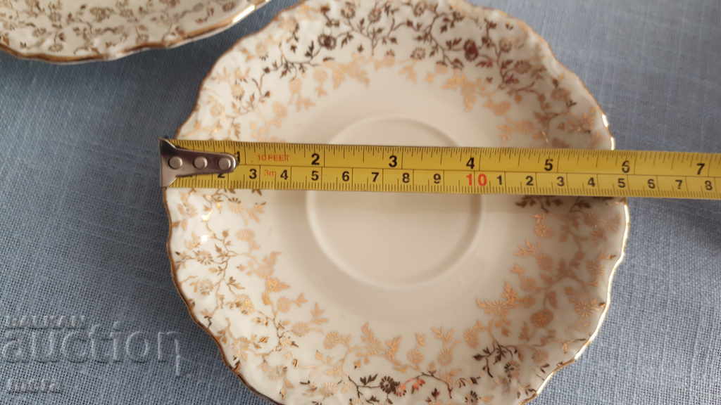 Auction Porcelain set of dessert and saucer-Bavaria Auction Porcelain set of dessert and saucer-Bavaria