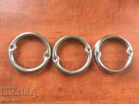 HEADLIGHT TRIM RINGS - 3 PCS STAINLESS METAL
