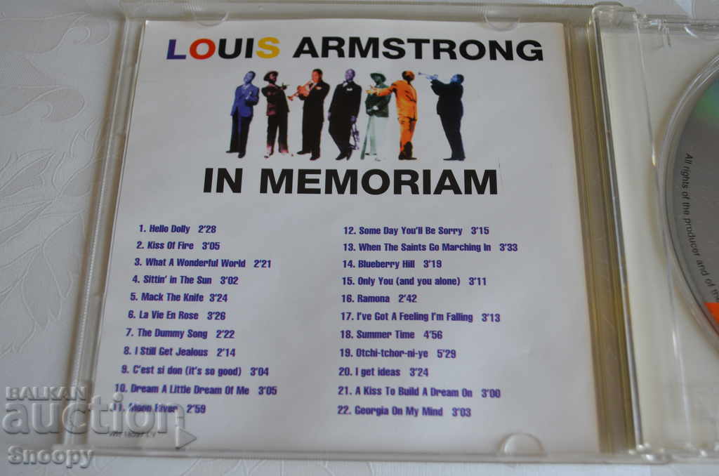 CD: Louis Armstrong In Memoriam (Δίσκος CD) με τιμή 4.00 BGN | € 2.05