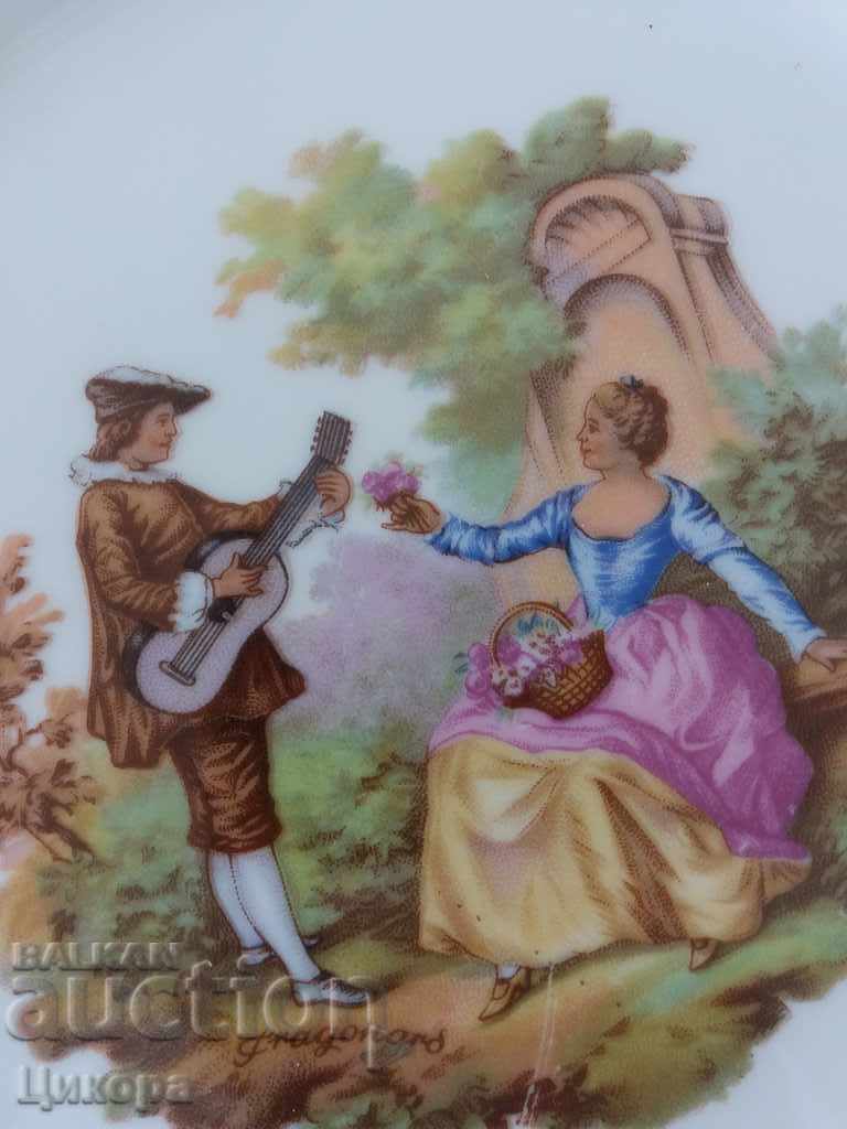 PORCELAIN SERVICE PORCELAIN PLATES-7pcs. - 6 PORCELAIN SERVICE PORCELAIN PLATES-7pcs. - 6