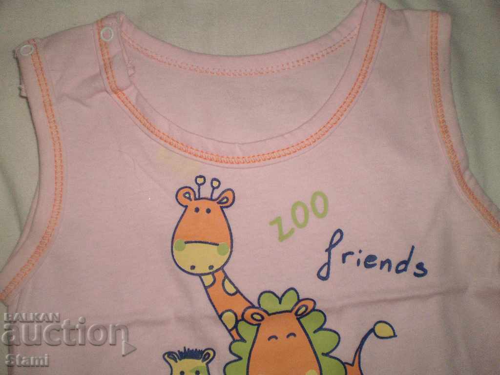 New baby pink sleeveless body, size 68 with price 5.50 BGN | € 2.81