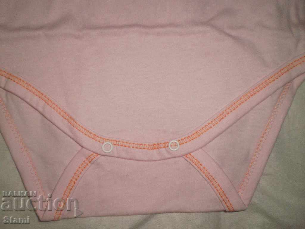 Auction  New baby pink sleeveless body, size 68
