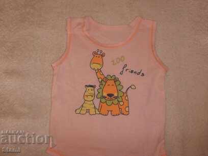 Delivery of New baby pink sleeveless body, size 68