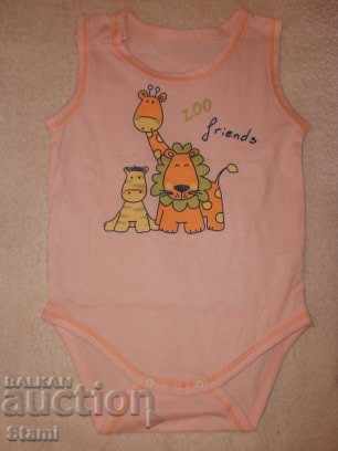 New baby pink sleeveless body, size 68 - 5