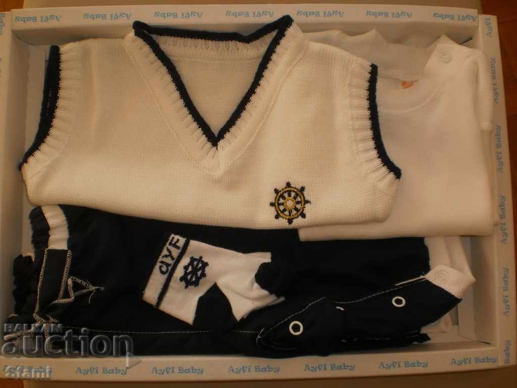 Baby set for writing a baby boy in 4 parts