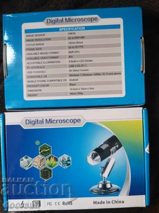 USB Микроскоп eTop USBM-003, с 1600х увеличение Андроид, Уин