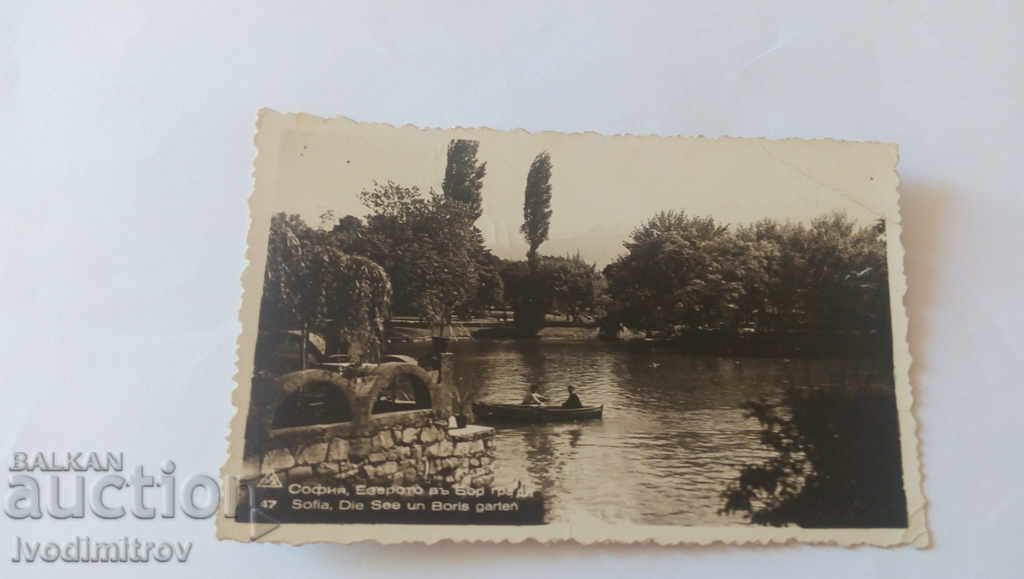 Postcard Sofia The lake in Boris's garden