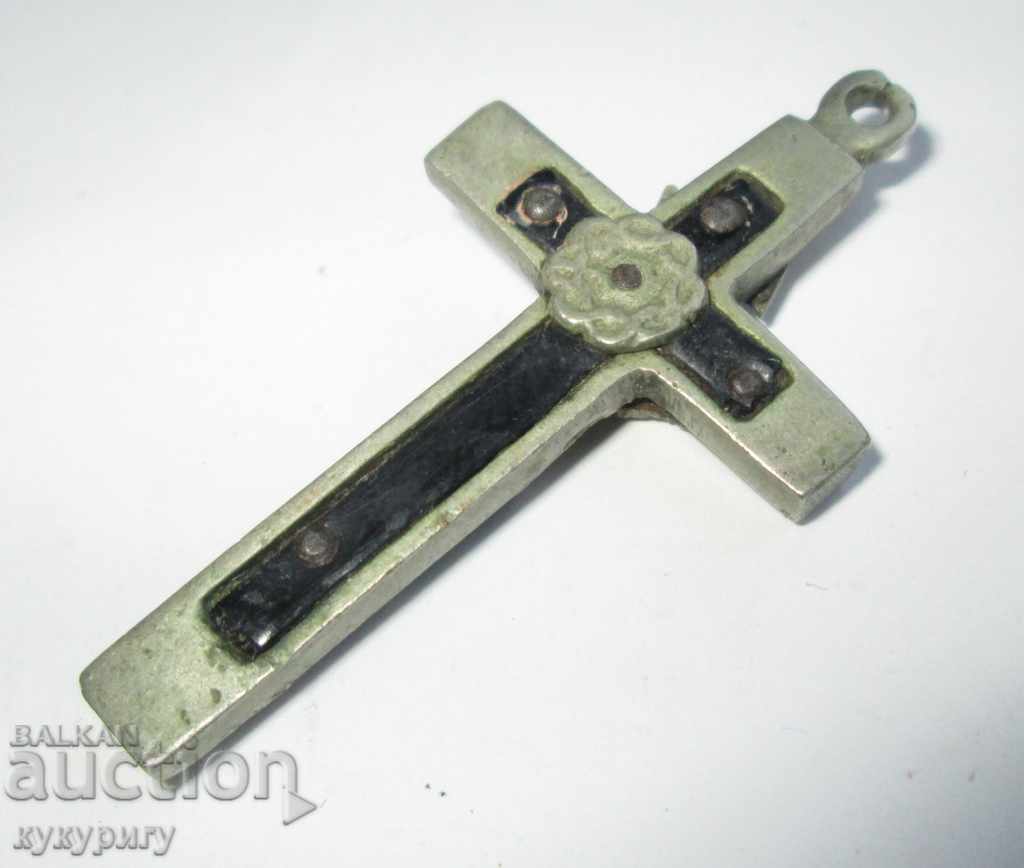 Delivery of Old religious cross with crucifix pendant medallion