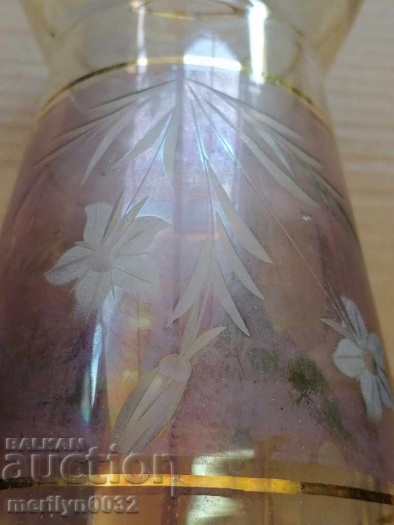 Delivery of Old crystal jug with engravings Delivery of Old crystal jug with engravings